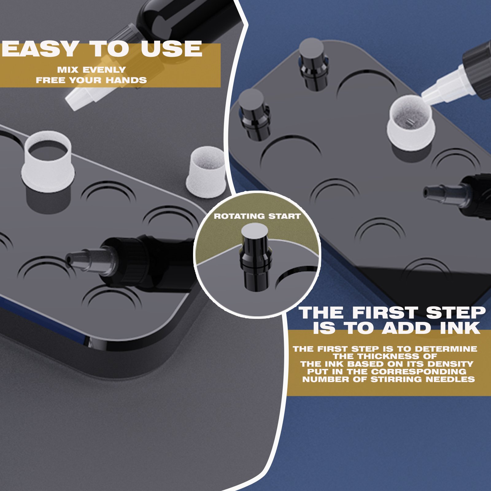 Professional Color Cup Mixer for Tattoo Ink & Pigment Mixing - Image 6