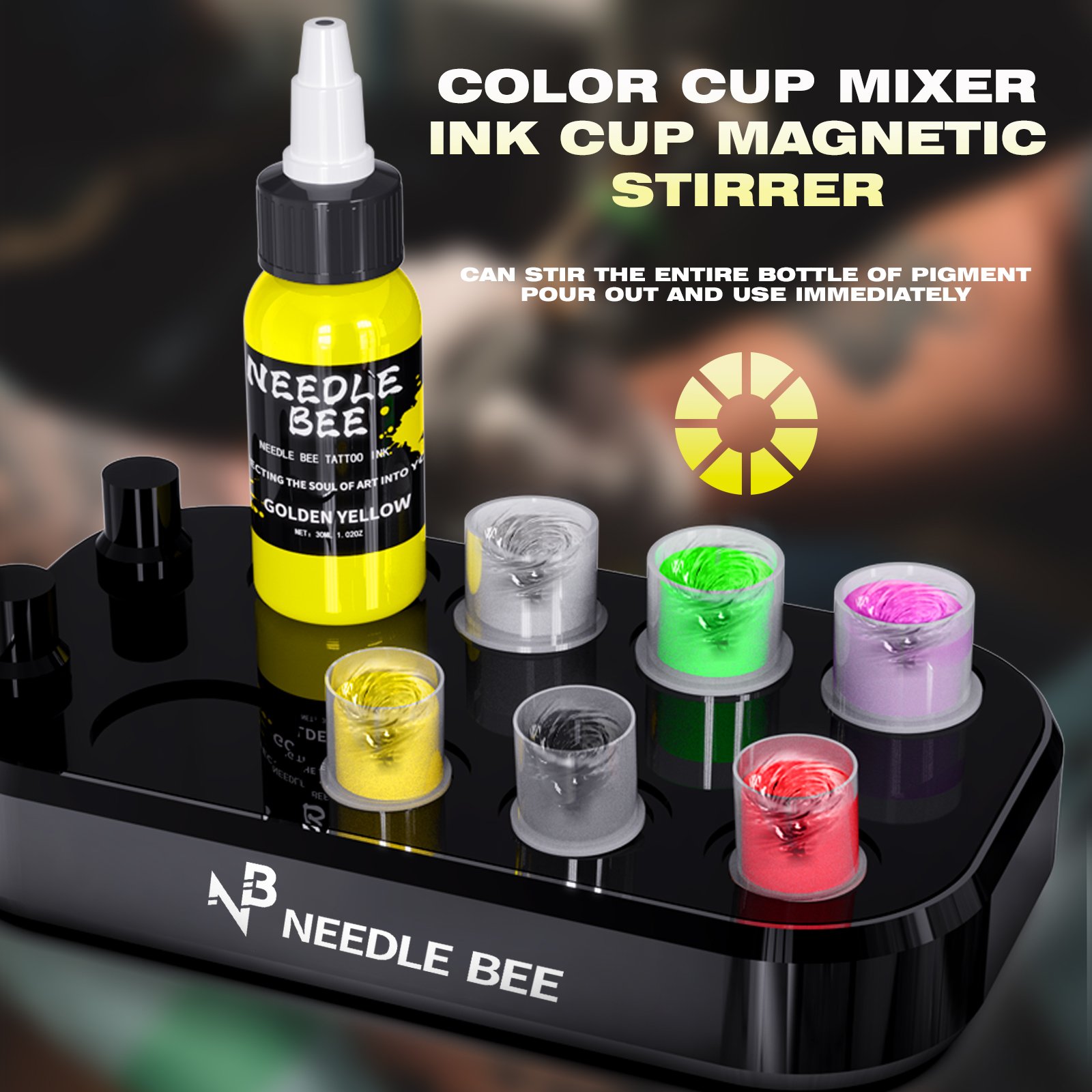 Professional Color Cup Mixer for Tattoo Ink & Pigment Mixing - Image 11